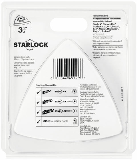 BOSCH OSL350SPDK 11 pc. Starlock® Oscillating Multi-Tool Delta Sanding Pad Kit