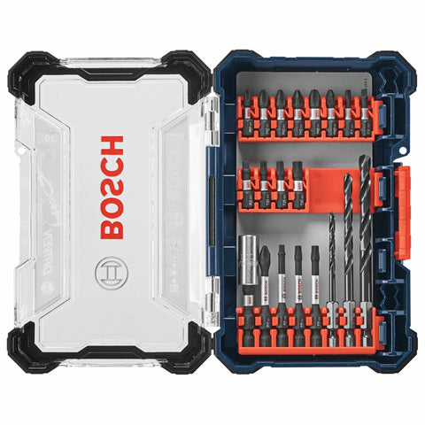 BOSCH DDMSD20 20 pc. Driven Impact Screwdriving and Drilling Custom Case Set