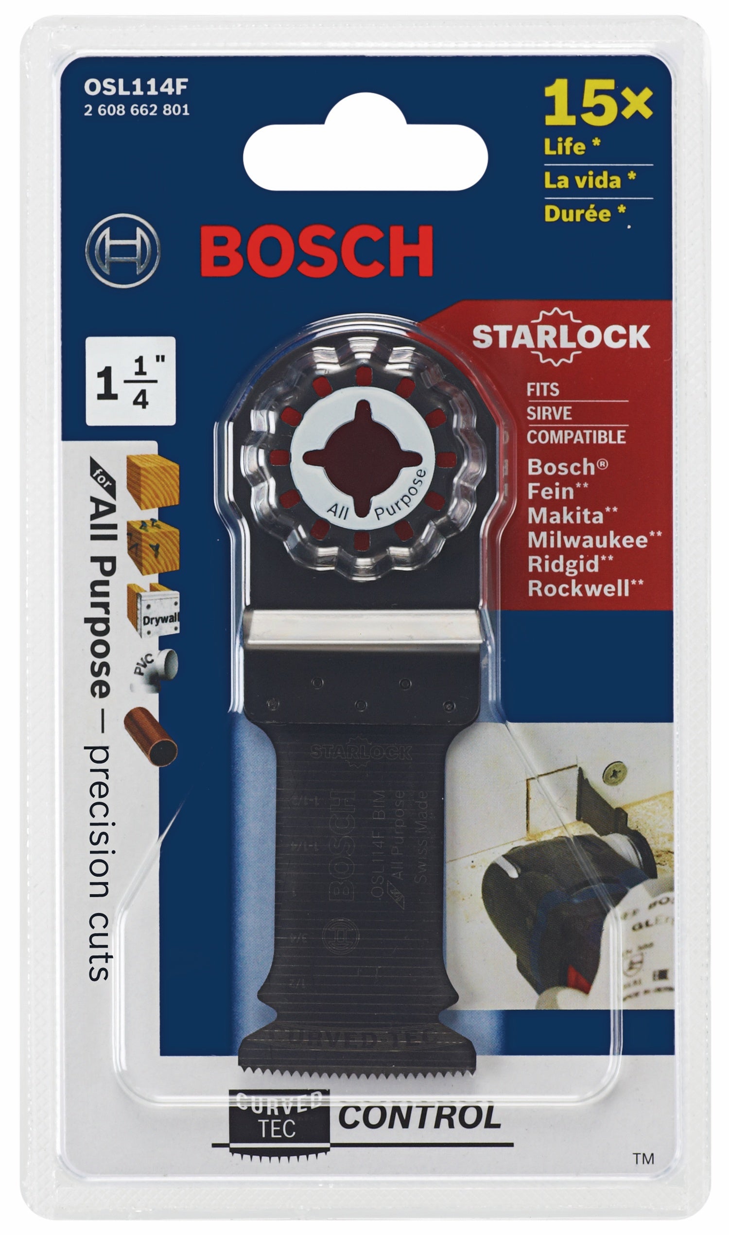 Bosch Osl114f 1 14 In Starlock® Oscillating Multi Tool Bi Metal Plun Way Source 9963