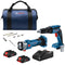 BOSCH GXL18V-291B25 18V 2-Tool Combo Kit with Brushless Screwgun, Brushless Cut-Out Tool and (2) CORE18V® 4 Ah Advanced Power Batteries
