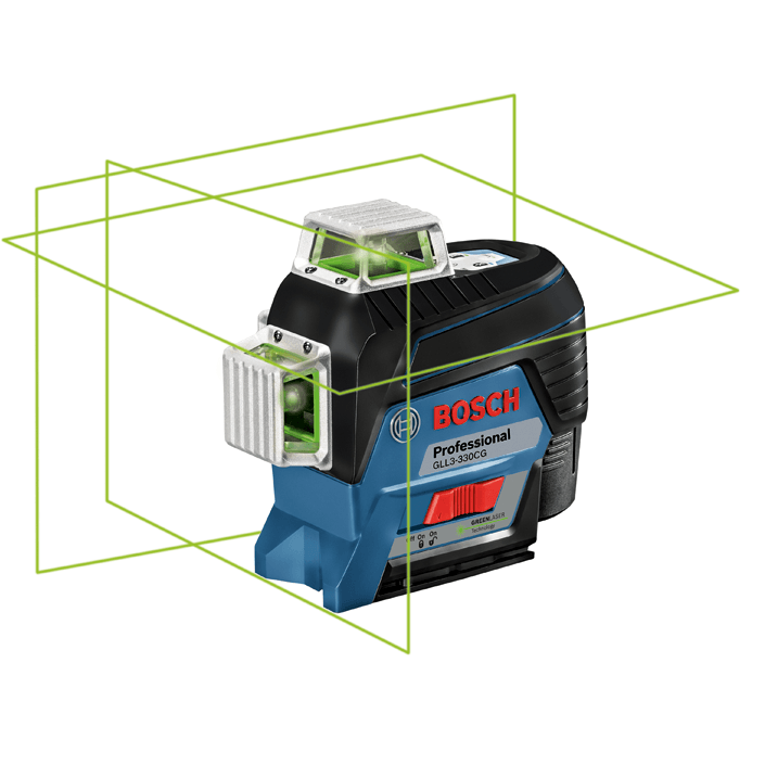 BOSCH GLL3-330CG-B 360-Degree Green Beam Three-Plane Line Laser