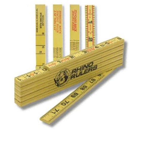 Marshalltown 16647 6' Folding Rule - Oversized Brick Spacing - Rhino Rulers