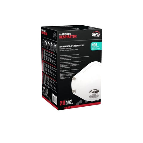 SAS 8610 N95 Particulate Respirator - 20/bx