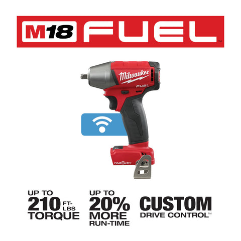 Milwaukee 2758-20 M18 FUEL™ 3/8 in. Compact Impact Wrench w/ Friction Ring with ONE-KEY™