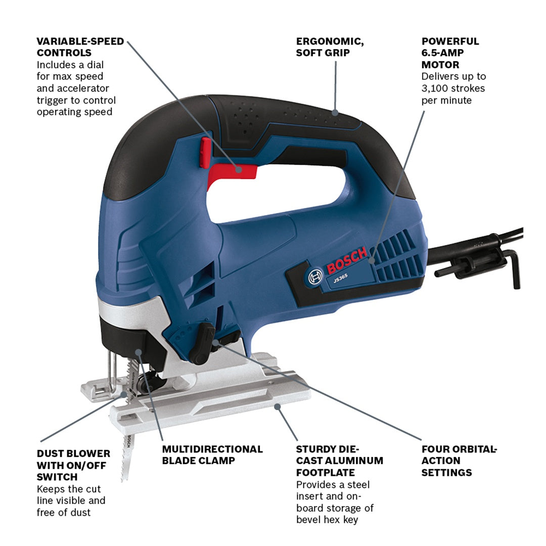 Jinashページ BOSCH JS365 6.5 Amp Top-Handle Jig Saw – Way Source