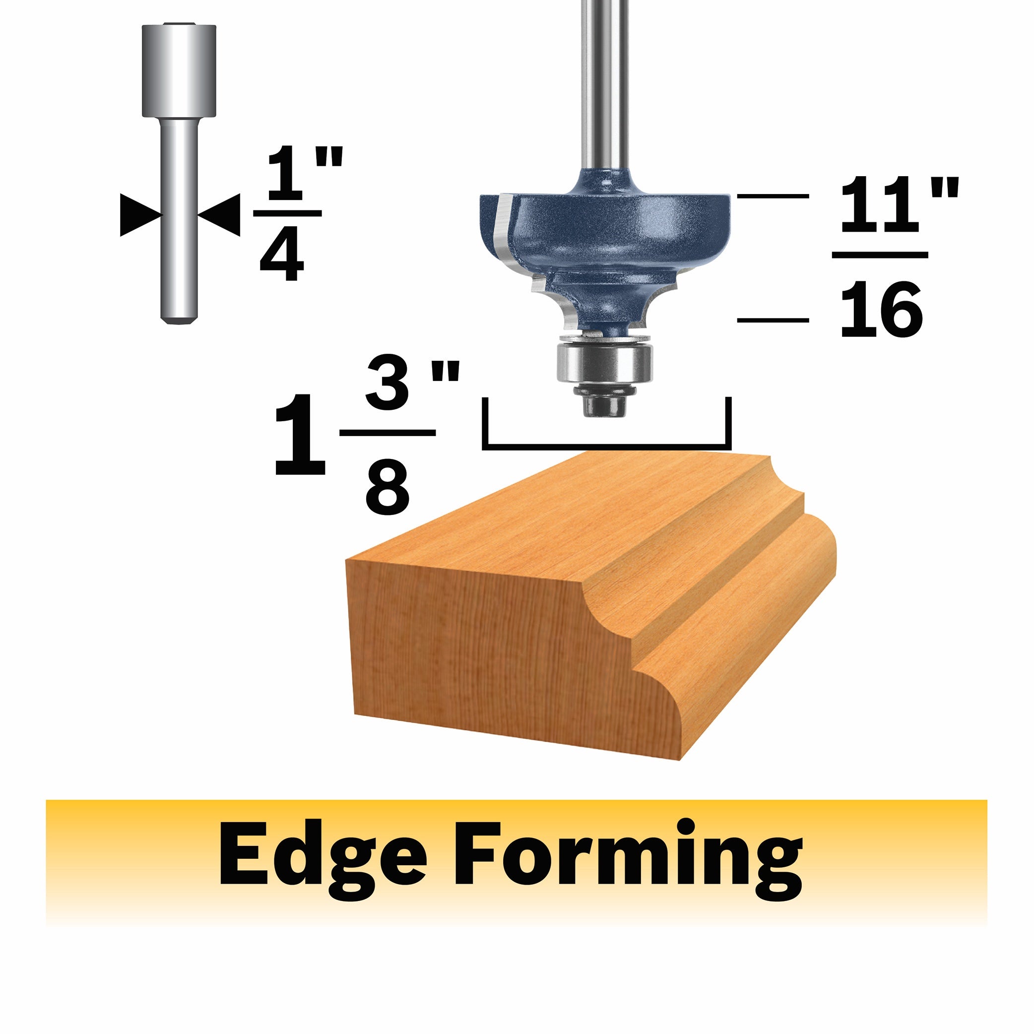 BOSCH 85604MC 1-3/8 In. x 11/16 In. Carbide-Tipped Cove and Bead Route ...