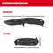 Milwaukee 48-22-1999 3.5 in. HARDLINE™ Smooth Recurve Drop Point Blade Pocket Knife