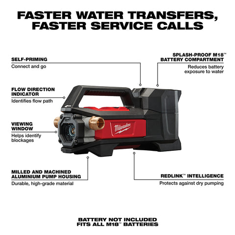 Milwaukee 2771-20 M18™ Transfer Pump (Tool Only)