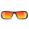 Edge Eyewear XBAP139 - Safety Glasses - Brazeau - Black Frame / Aqua Precision Red Mirror Lens