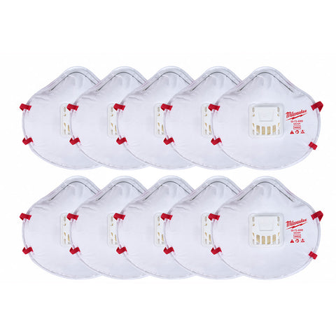 Milwaukee 48-73-4014 10PK N95 Valved Respirator