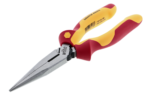 Wiha 32923 Insulated Industrial Long Nose Pliers w/ Cutters 8"