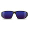 Edge Eyewear TSKAP218 - Safety Glasses - Kazbek - Black Frame / Polarized Aqua Precision Blue Mirror Lens