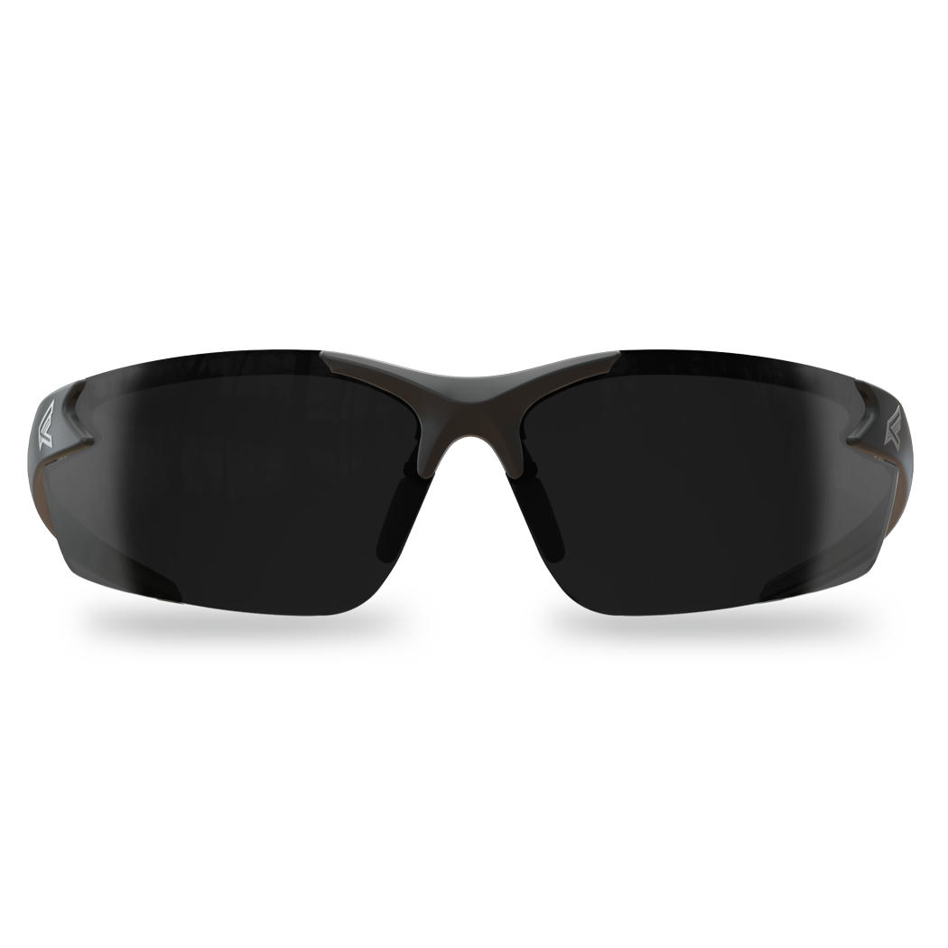 Edge Eyewear XB136 Safety Glasses Brazeau Smoke Lens Black Frame