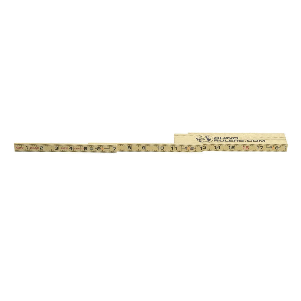 Marshalltown 16646 6' Folding Rule - Brick Spacing - Rhino Rulers – Way ...
