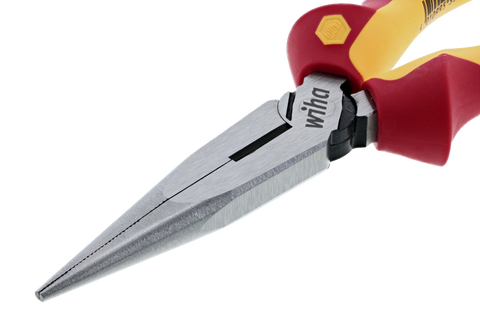 Wiha 32923 Insulated Industrial Long Nose Pliers w/ Cutters 8"